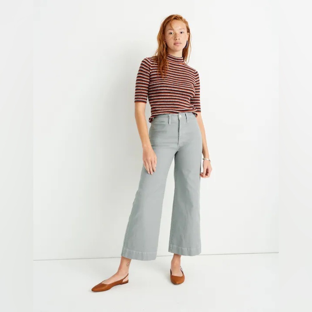 Emmett Wide-Leg Crop Pants; size 25